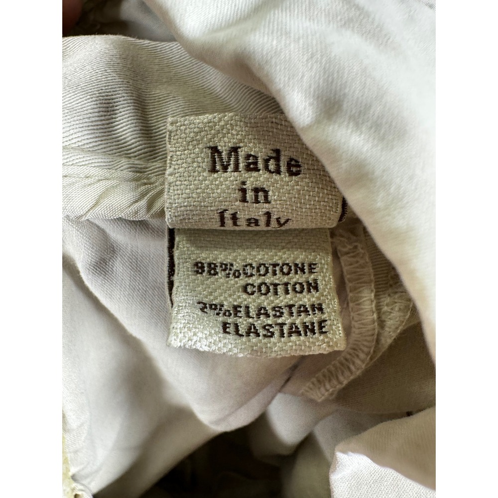 Brunello Cucinelli Tan Stretch Coton Trouser Made in Italy Women Size 6 US 42 IT - Picture 7 of 7